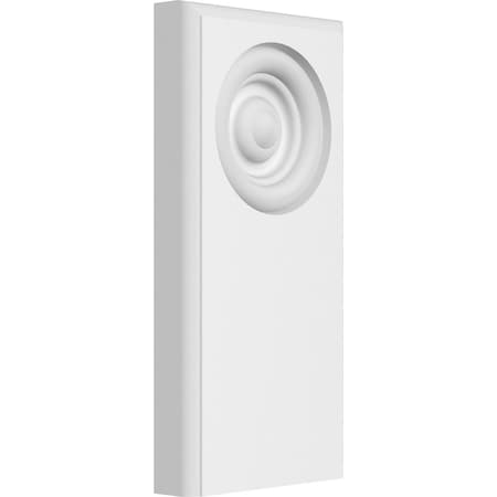 Standard Foster Bullseye Plinth Block With Rounded Edge, 3 1/2W X 7H X 3/4P